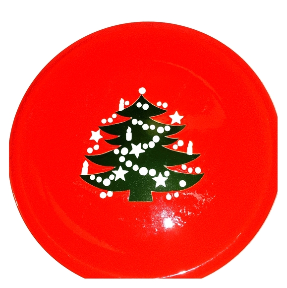 Waectersbach red Christmas tree 10" dinner plate - Picture 1 of 2